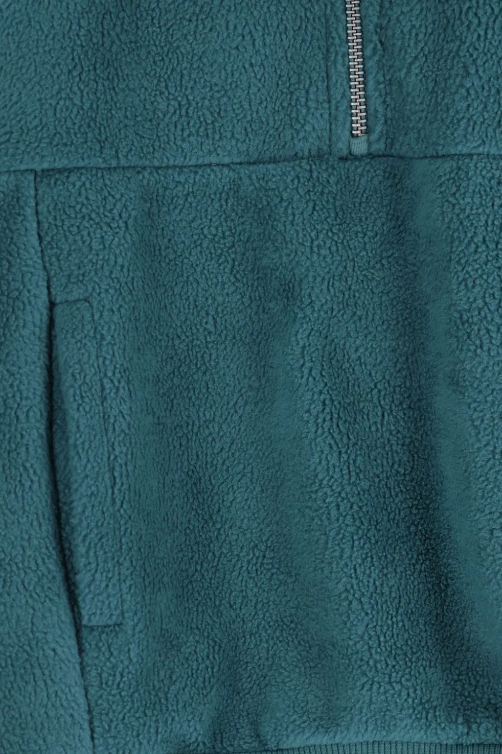 Blauwe fleece sweater met rits
