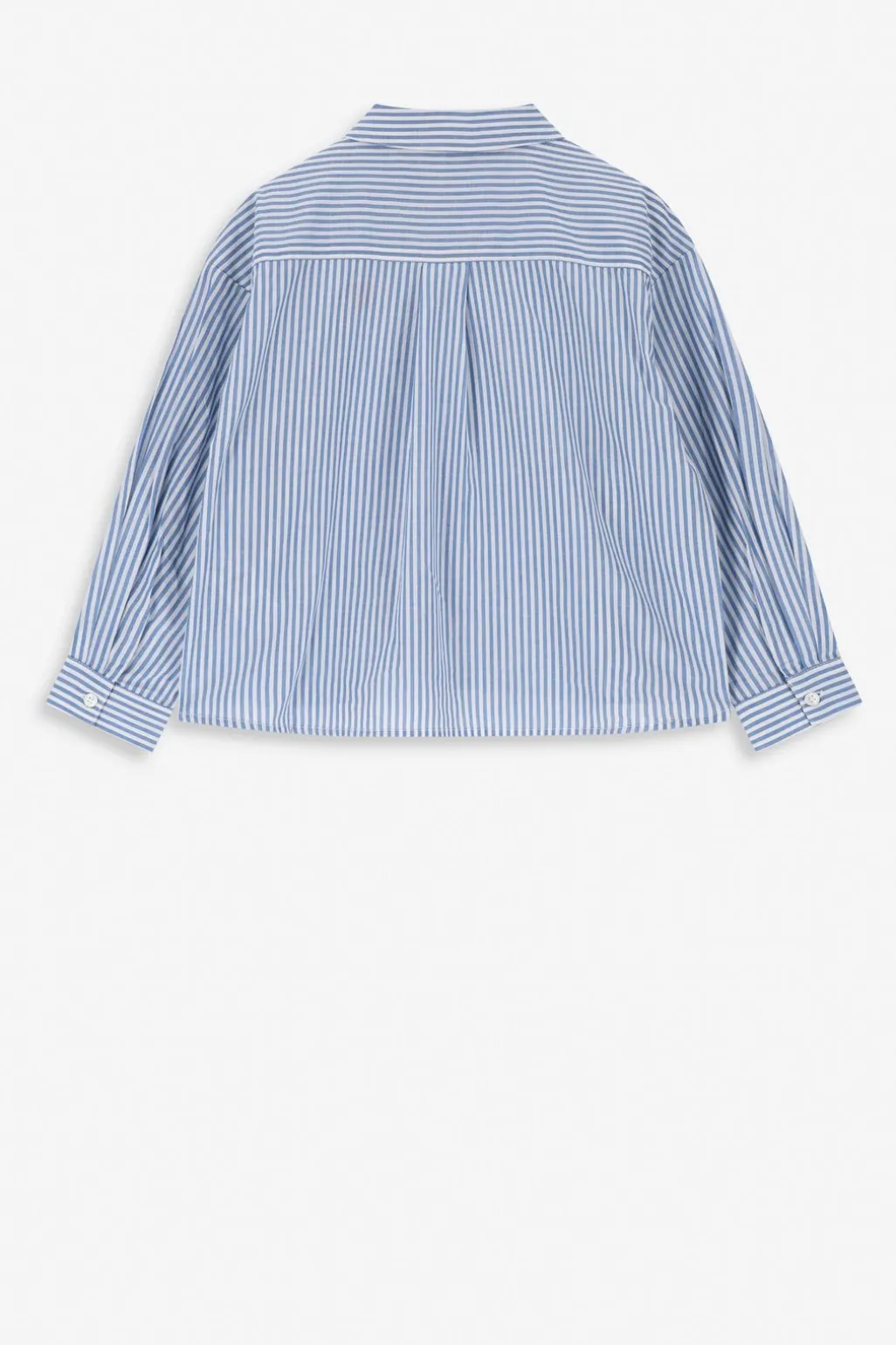 Blauwe gestreepte blouse met hartje