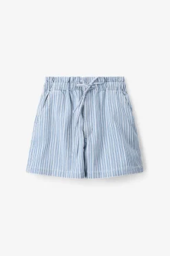 Blauwe gestreepte shorts
