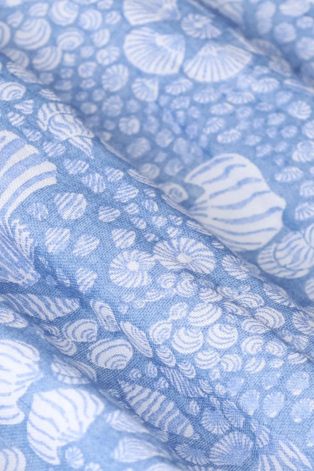 Blauwe jurk met print