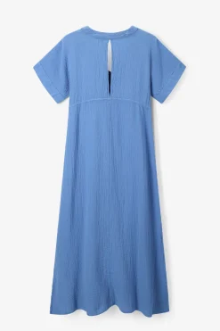 Blauwe kaftan maxi-jurk