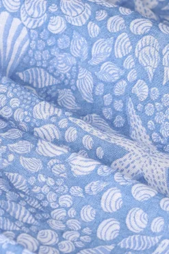 Blauwe oversized blouse met print