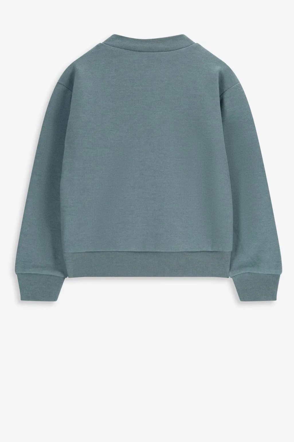 Blauwe sweater met hoge hals