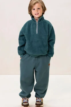 Blauwe sweatpants met embroidery