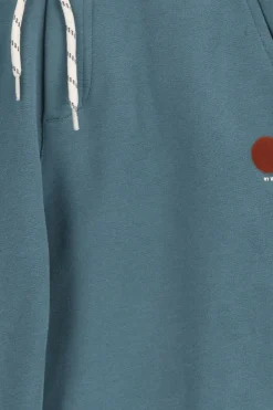 Blauwe sweatpants met embroidery