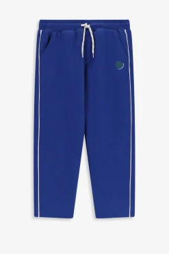 Blauwe sweatpants met strepen