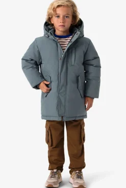 Blauwe technische parka jas