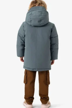 Blauwe technische parka jas