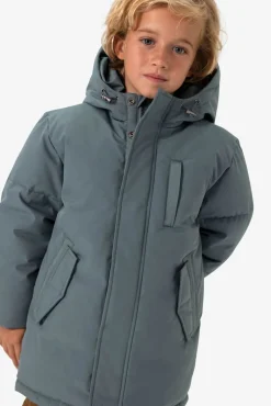 Blauwe technische parka jas