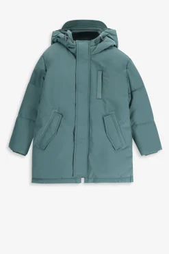 Blauwe technische parka jas