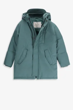 Blauwe technische parka jas