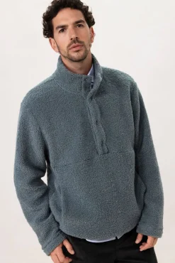 Blauwe teddy sweater