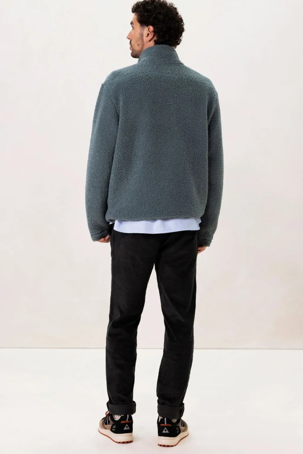 Blauwe teddy sweater