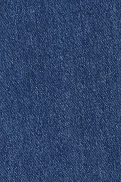 Blauwe wide leg jeans met smalle waistband