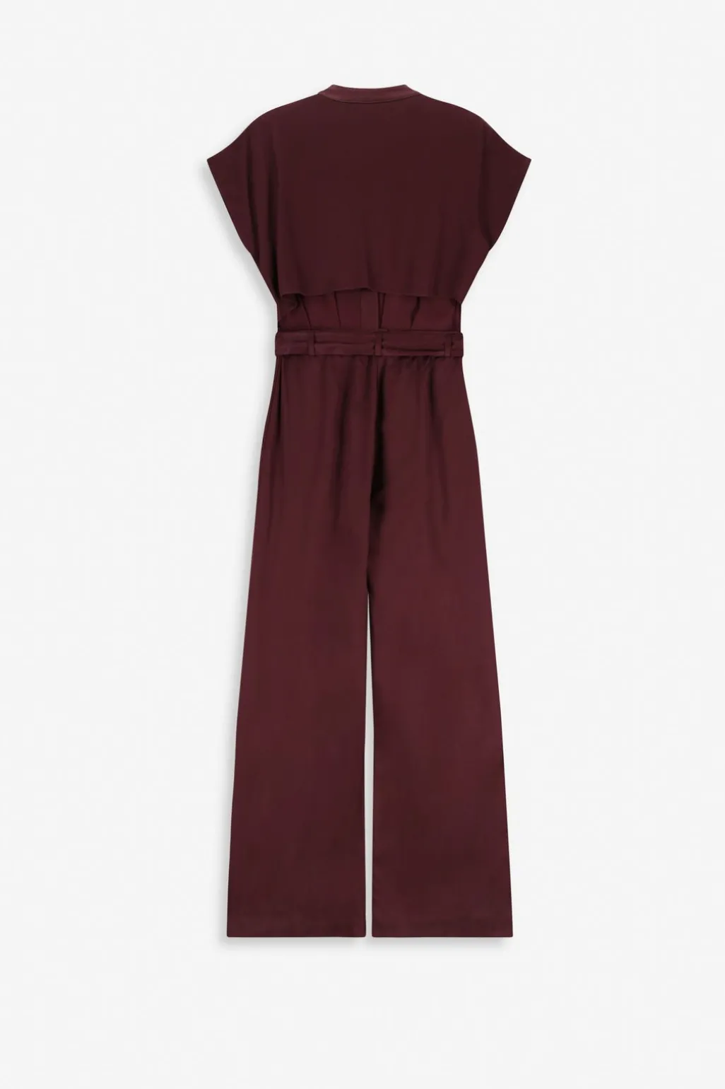 Bordeaux rode jumpsuit met open rug