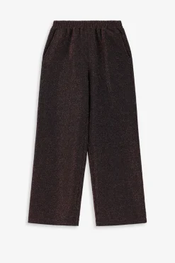 Bronskleurige broek met lurex