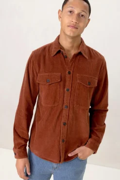 Bruin corduroy overhemd