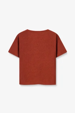 Bruin linnen T-shirt