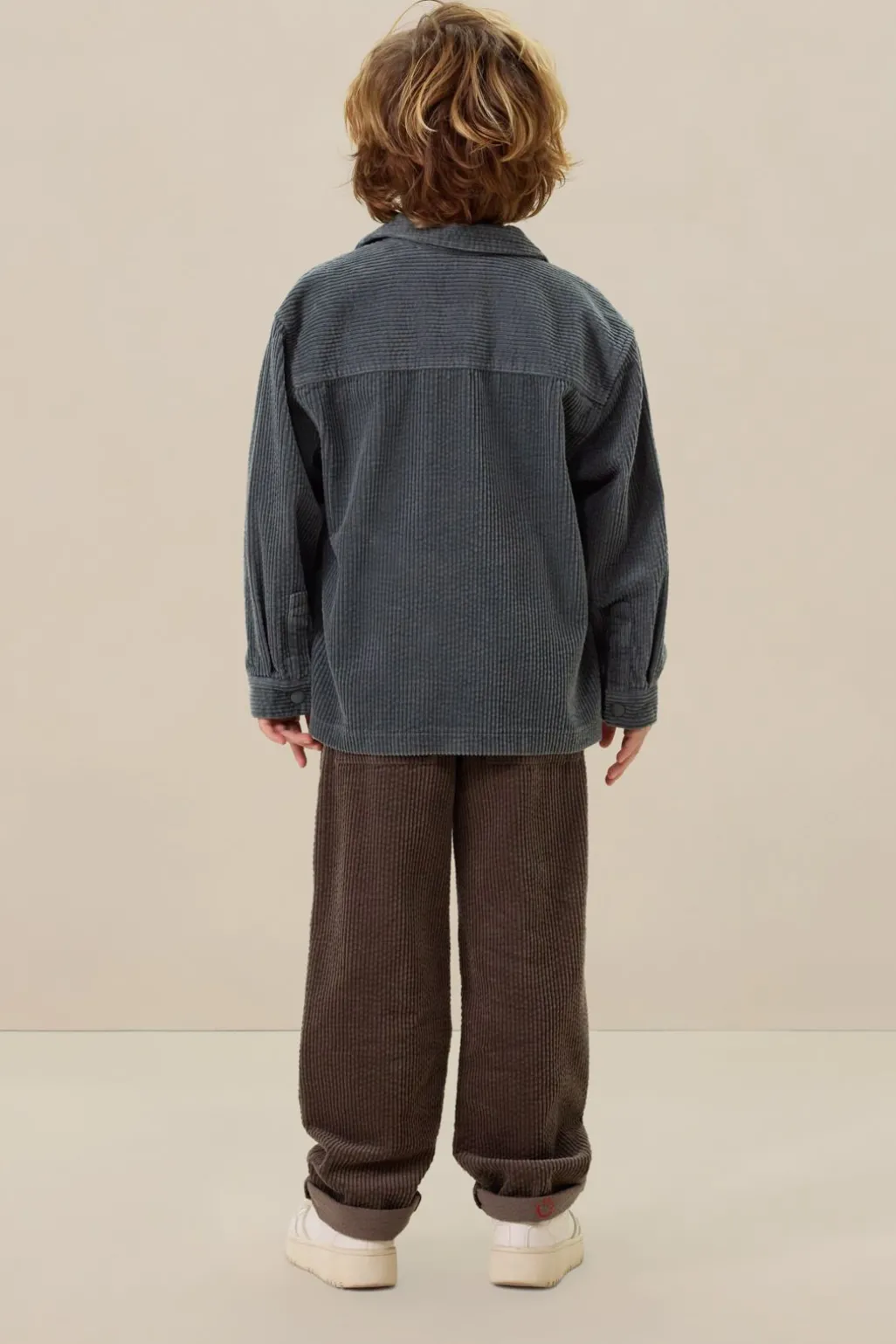 Bruine corduroy pull on broek
