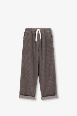 Bruine corduroy pull on broek