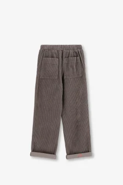Bruine corduroy pull on broek