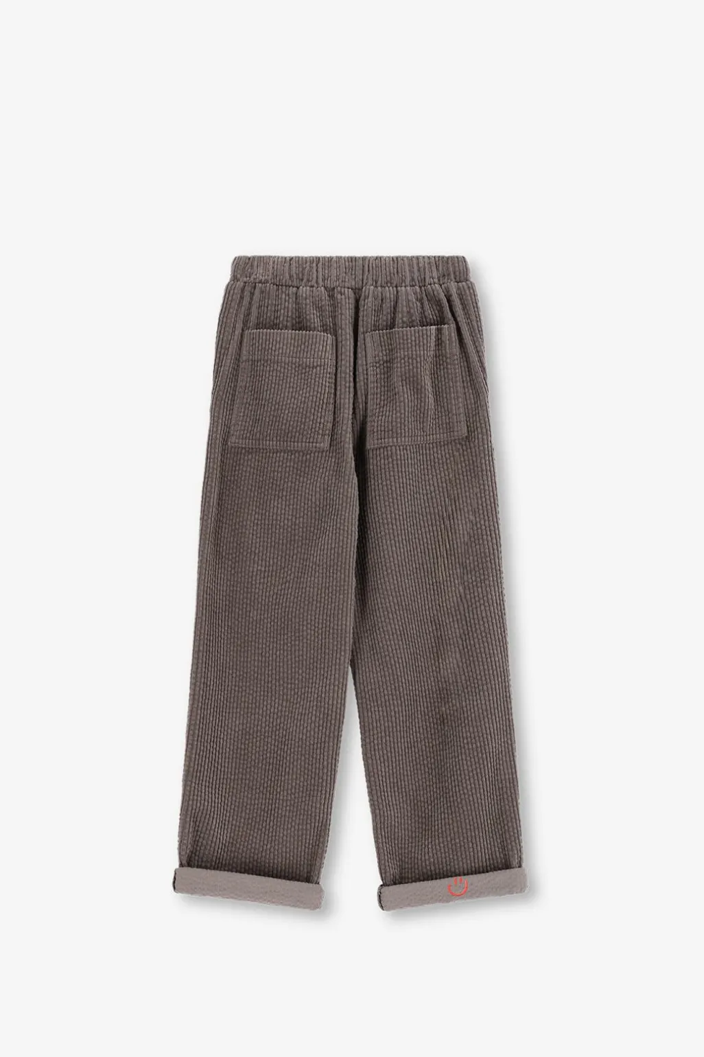 Bruine corduroy pull on broek