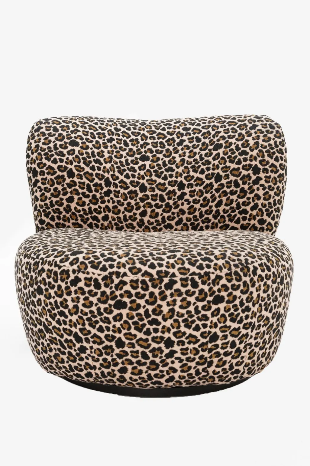 Bruine draaifauteuil met leopard print