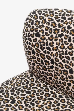 Bruine draaifauteuil met leopard print