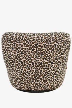 Bruine draaifauteuil met leopard print
