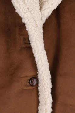 Bruine faux lammy bodywarmer