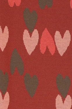 Bruine flared legging met hartjes print
