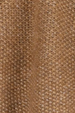 Bruine gebreide spencer met ruffles