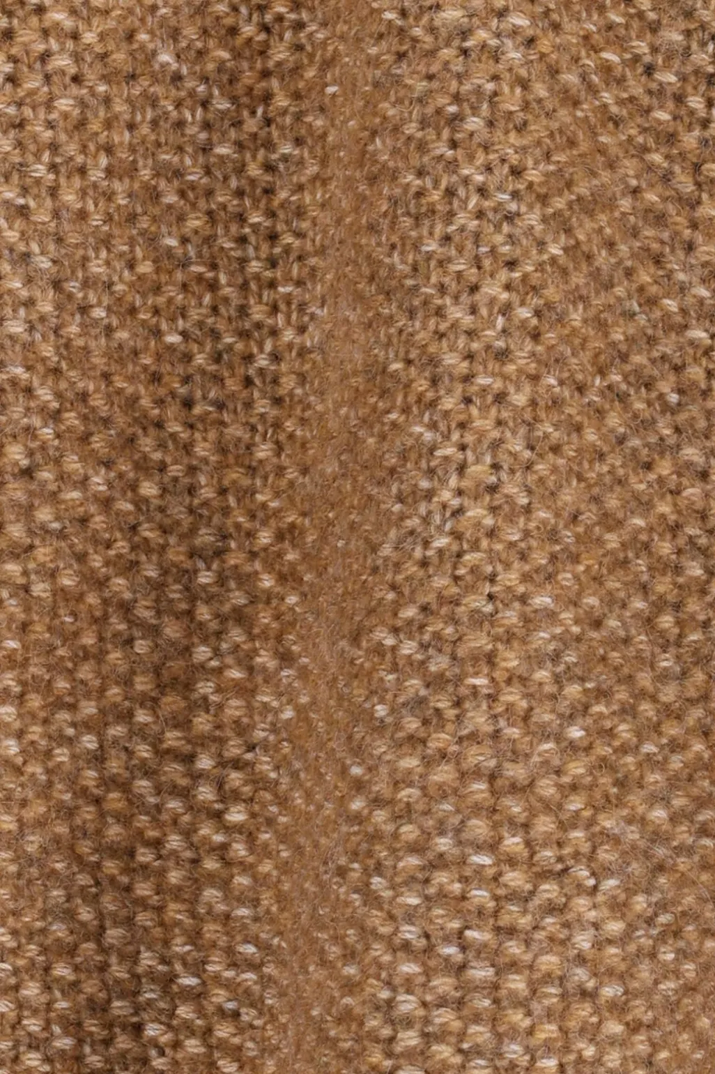 Bruine gebreide spencer met ruffles