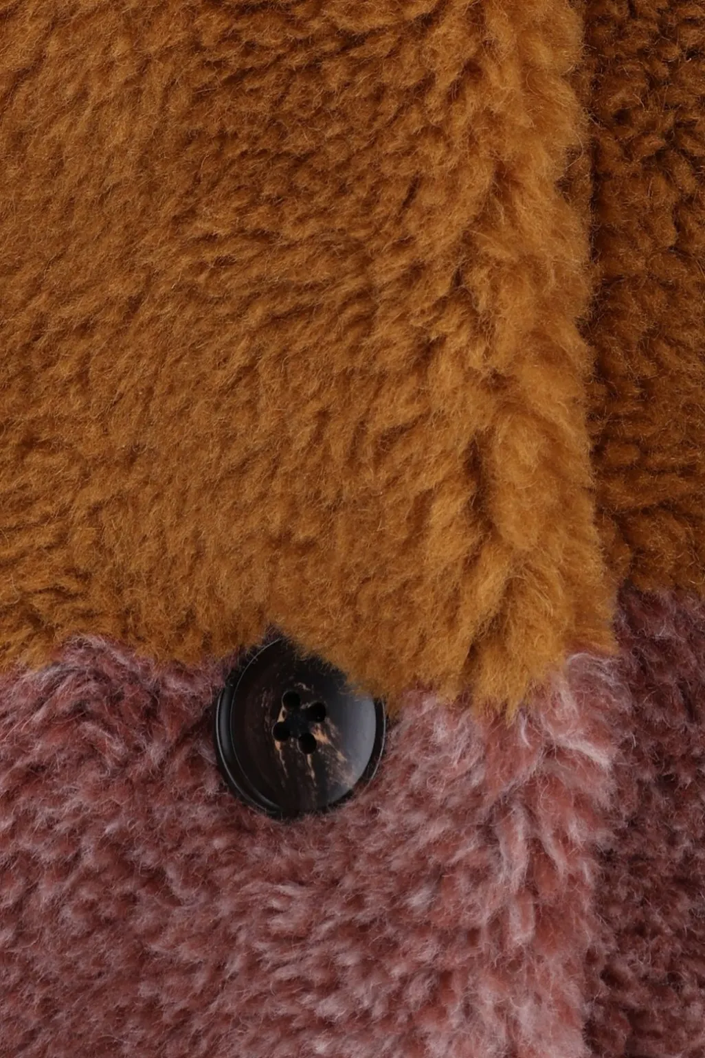 Bruine geruite faux fur jas