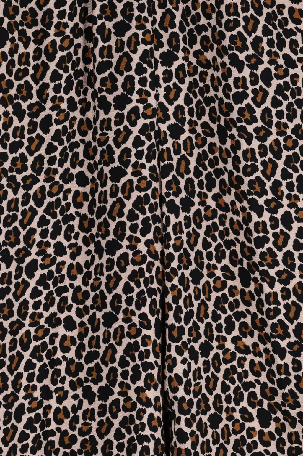 Bruine high waist wide leg broek met leopard print