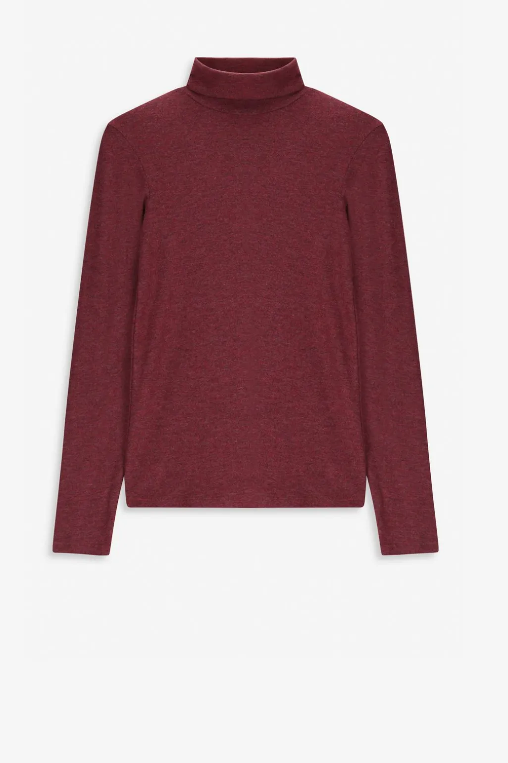 Bruine jersey top met turtle neck