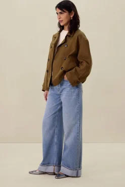 Bruine korte trenchcoat