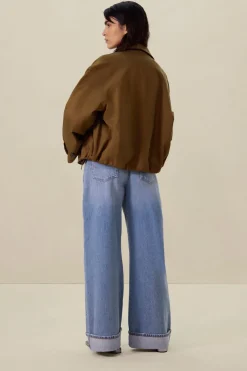 Bruine korte trenchcoat