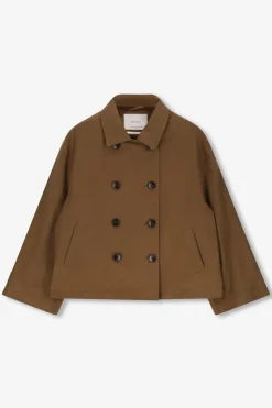 Bruine korte trenchcoat