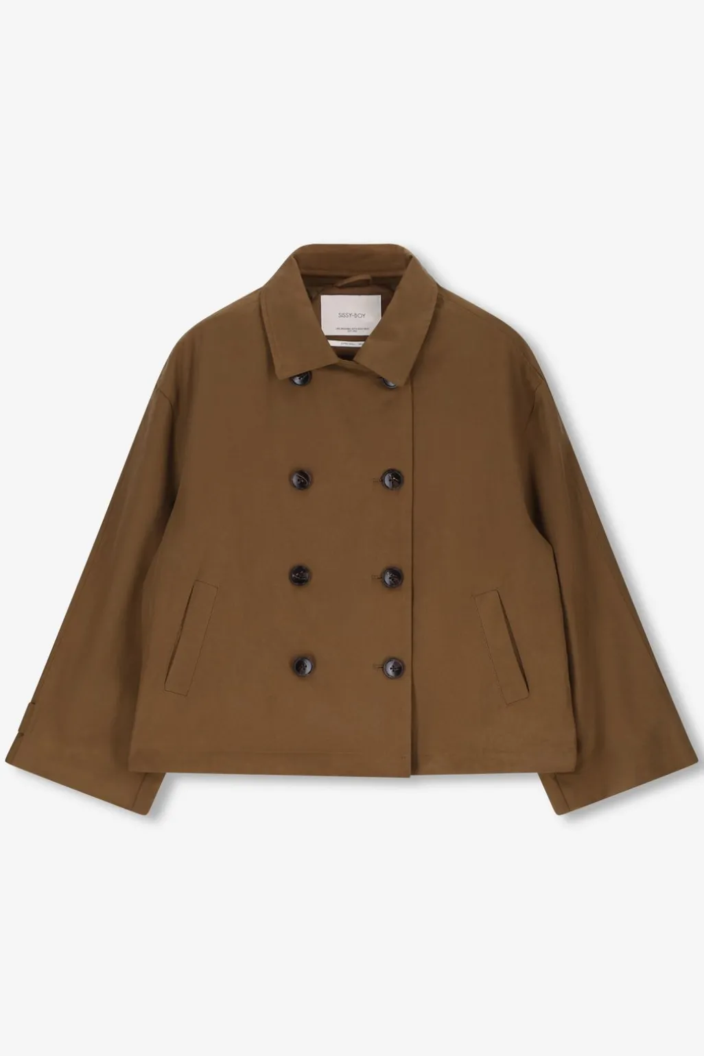 Bruine korte trenchcoat