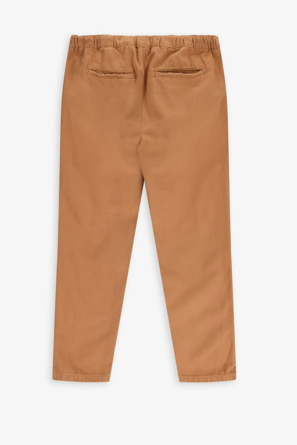 Bruine mid-rise katoenen broek met aantrekkoord