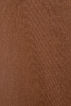 Bruine mid-rise katoenen chino