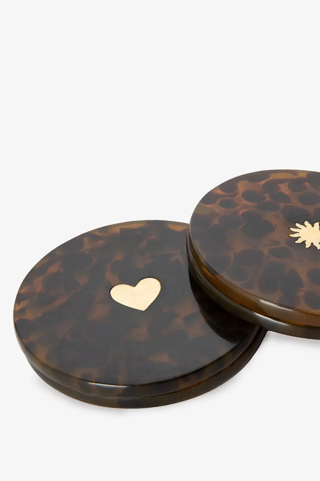Bruine onderzetters met leopard print