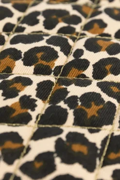 Bruine ovenwant met leopard print