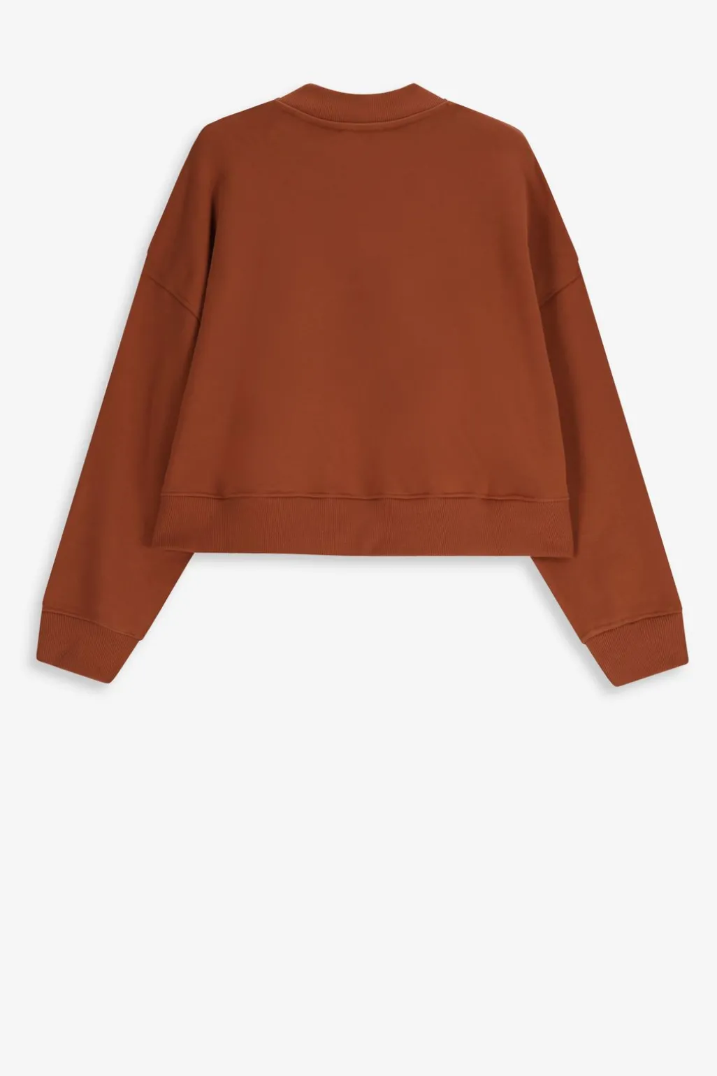 Bruine oversized sweater met v-hals