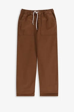 Bruine pull on broek met aantrekkoorden