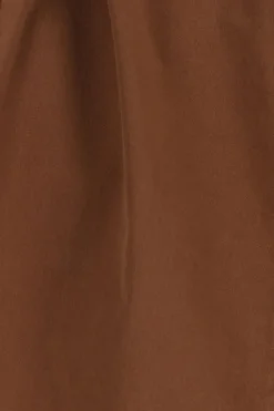 Bruine pull on broek met aantrekkoorden