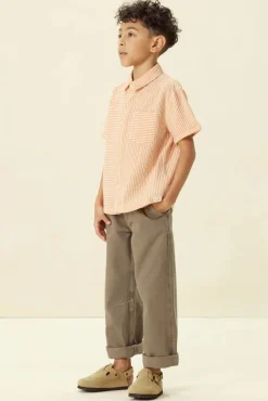 Bruine pull on broek met aantrekkoorden