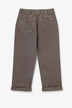 Bruine pull on broek met aantrekkoorden