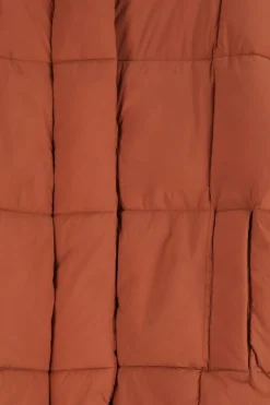 Bruine quilted puffer jas